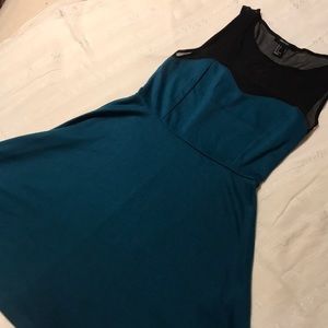 Ladies Forever 21 Teal/Black Dress
